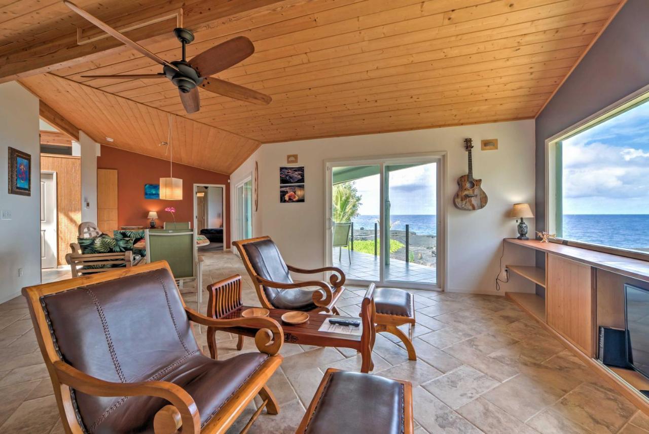 Direct Oceanfront, Big Island Home Keaau Eksteriør billede
