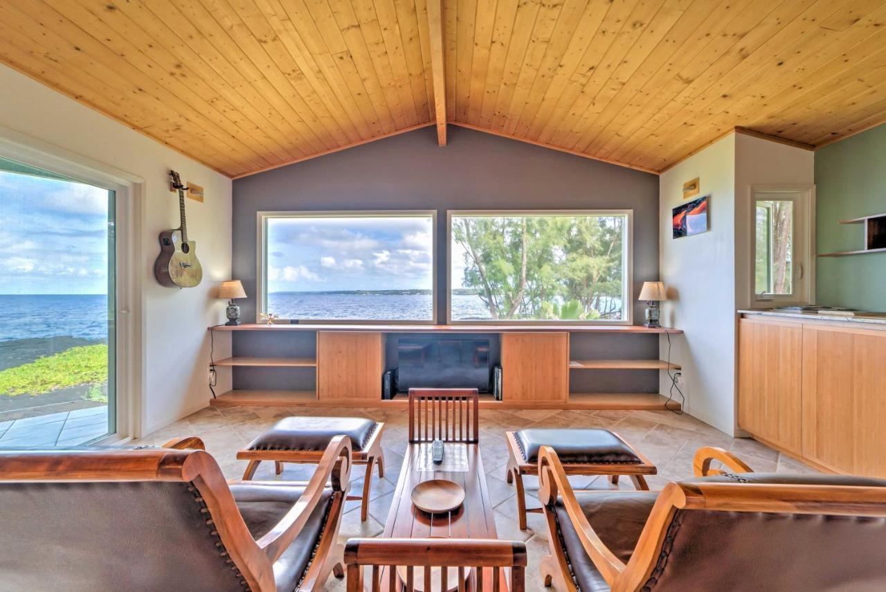 Direct Oceanfront, Big Island Home Keaau Eksteriør billede