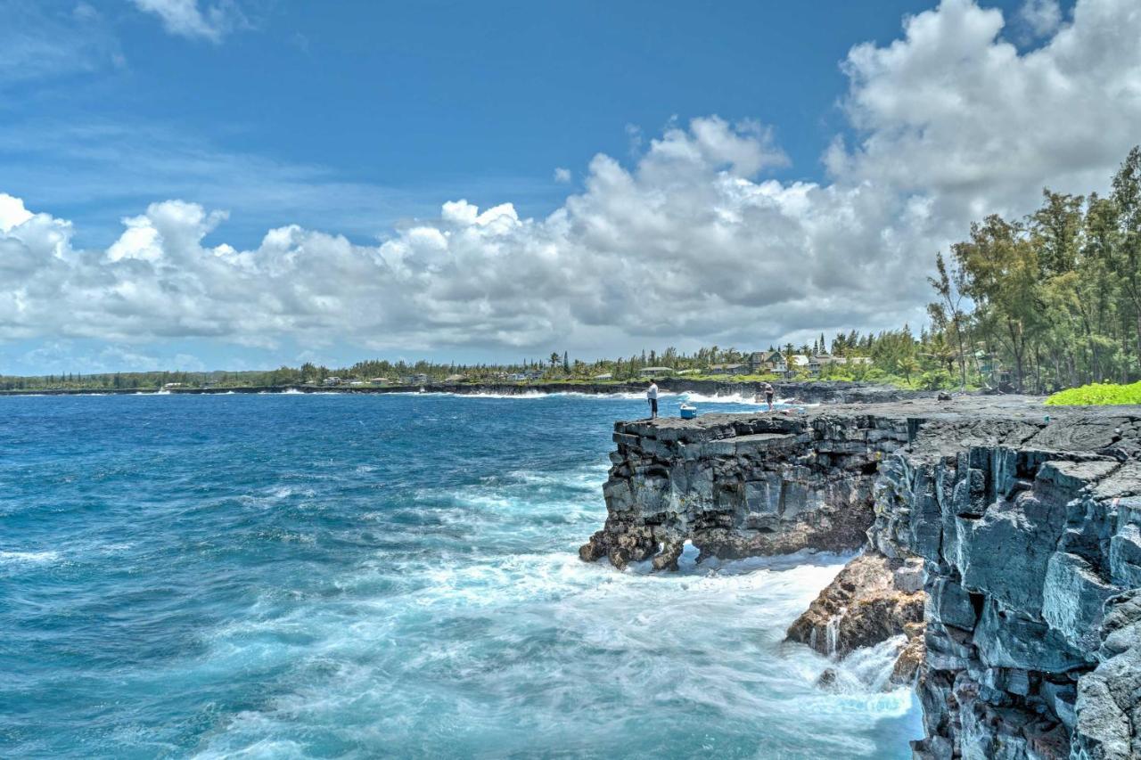 Direct Oceanfront, Big Island Home Keaau Eksteriør billede
